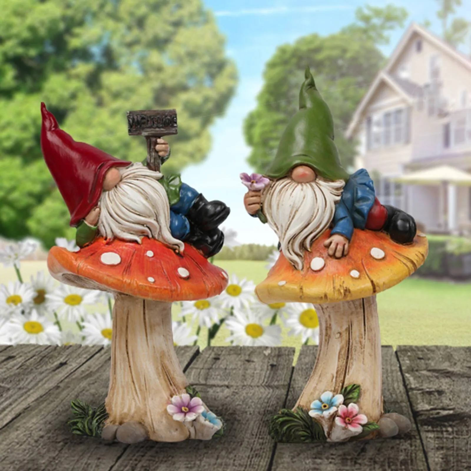 Couple de Nains de Jardin sur un Champignon – Image 5