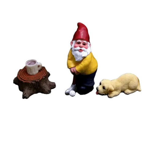Nain de Jardin Golfeur et ses amis