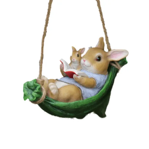 Nain de Jardin Lapin Lecteur