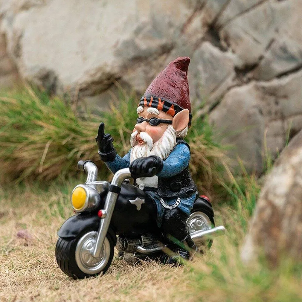 Nain de Jardin Moto Doigt d'Honneur – Image 5
