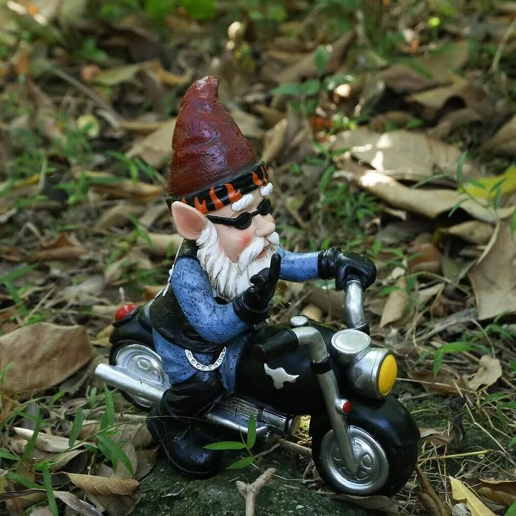 Nain de Jardin Moto Doigt d'Honneur – Image 2