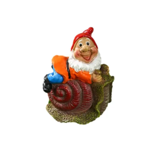Nain de Jardin sur son Escargot